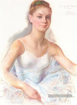 portrait Tableau Peinture - portrait d’une ballerine muriel belmondo 1962 danseuse de ballet russe